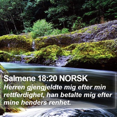 Salmene 18:20 NORSK Bible Verse Image