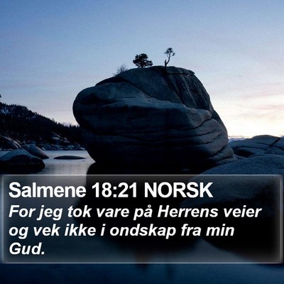 Salmene 18:21 NORSK Bible Verse Image