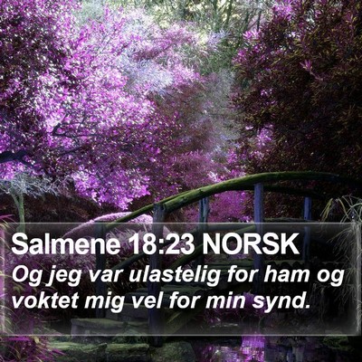 Salmene 18:23 NORSK Bible Verse Image