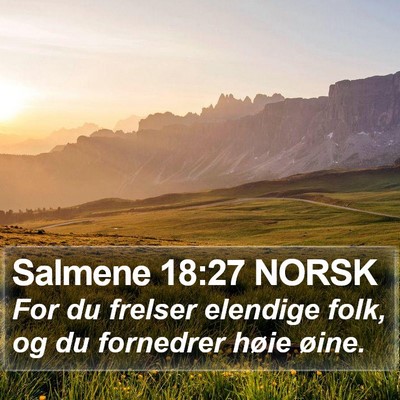 Salmene 18:27 NORSK Bible Verse Image