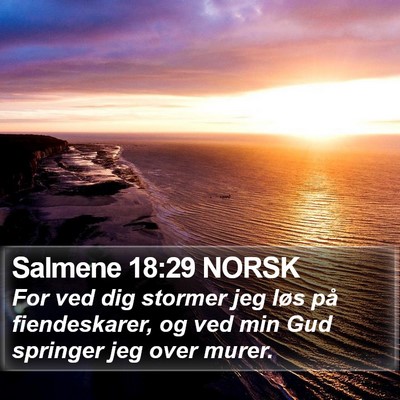 Salmene 18:29 NORSK Bible Verse Image