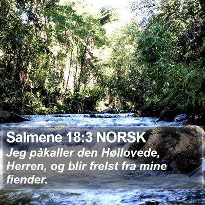 Salmene 18:3 NORSK Bible Verse Image