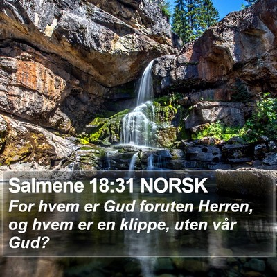 Salmene 18:31 NORSK Bible Verse Image