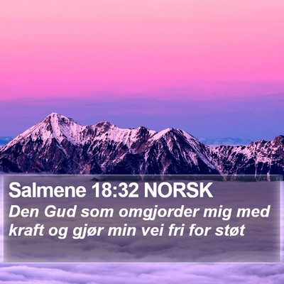 Salmene 18:32 NORSK Bible Verse Image