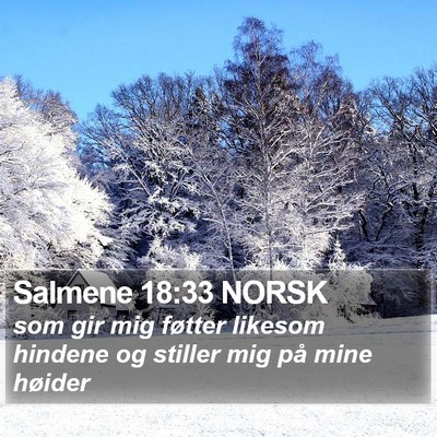 Salmene 18:33 NORSK Bible Verse Image
