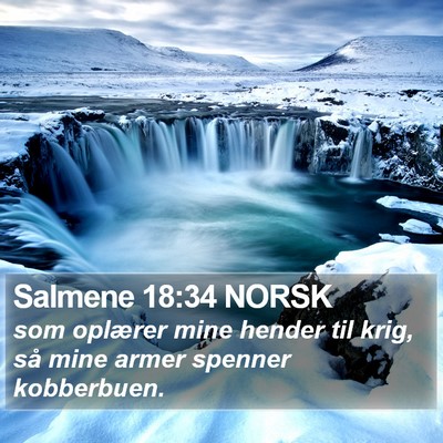 Salmene 18:34 NORSK Bible Verse Image