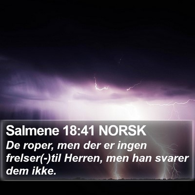Salmene 18:41 NORSK Bible Verse Image