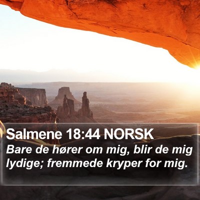 Salmene 18:44 NORSK Bible Verse Image