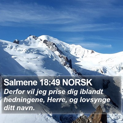 Salmene 18:49 NORSK Bible Verse Image