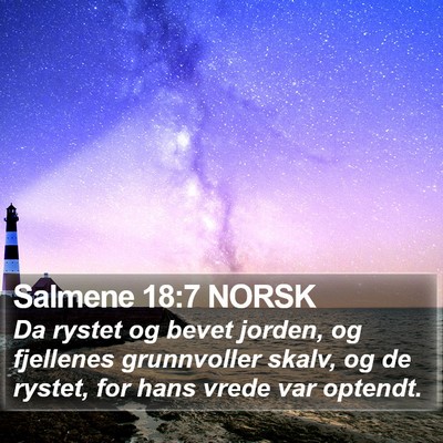 Salmene 18:7 NORSK Bible Verse Image