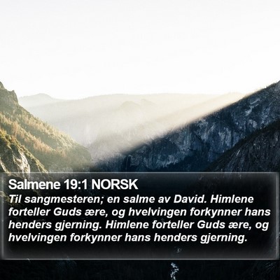 Salmene 19:1 NORSK Bible Verse Image