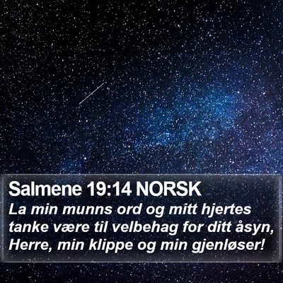 Salmene 19:14 NORSK Bible Verse Image