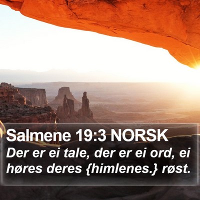 Salmene 19:3 NORSK Bible Verse Image