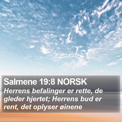 Salmene 19:8 NORSK Bible Verse Image