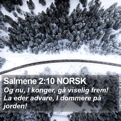 Salmene 2:10 NORSK Bible Verse Image