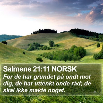 Salmene 21:11 NORSK Bible Verse Image