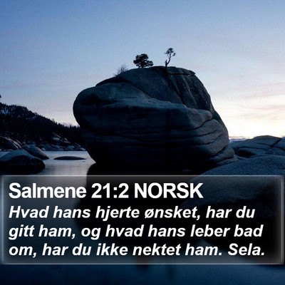 Salmene 21:2 NORSK Bible Verse Image