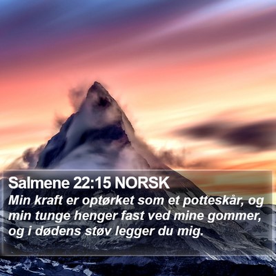 Salmene 22:15 NORSK Bible Verse Image
