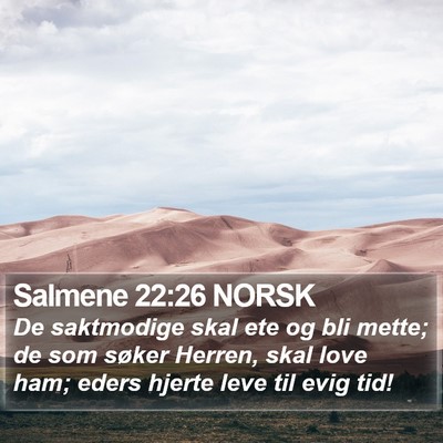 Salmene 22:26 NORSK Bible Verse Image