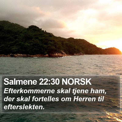 Salmene 22:30 NORSK Bible Verse Image