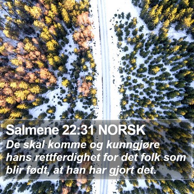 Salmene 22:31 NORSK Bible Verse Image