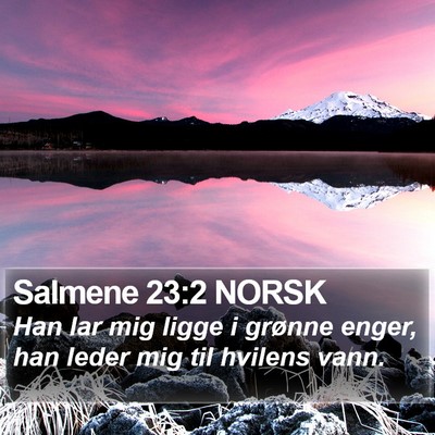 Salmene 23:2 NORSK Bible Verse Image