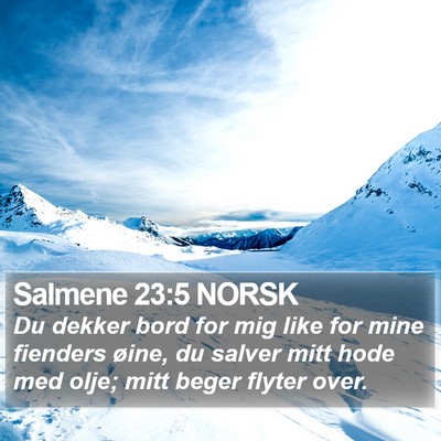 Salmene 23:5 NORSK Bible Verse Image