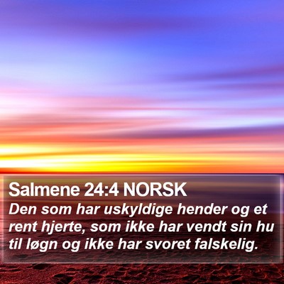 Salmene 24:4 NORSK Bible Verse Image