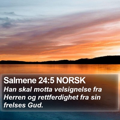 Salmene 24:5 NORSK Bible Verse Image