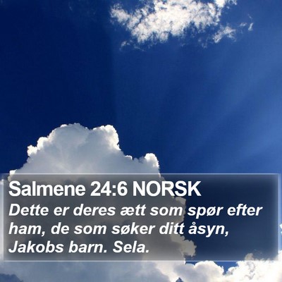 Salmene 24:6 NORSK Bible Verse Image