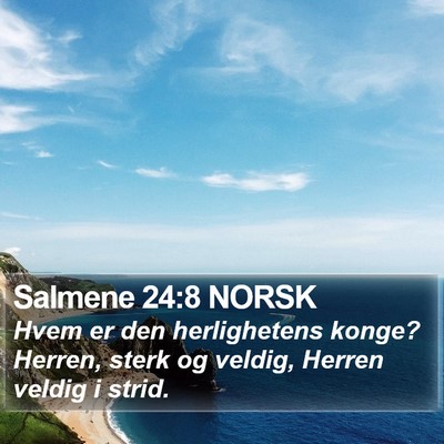 Salmene 24:8 NORSK Bible Verse Image
