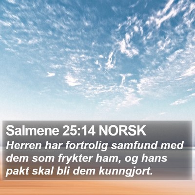 Salmene 25:14 NORSK Bible Verse Image