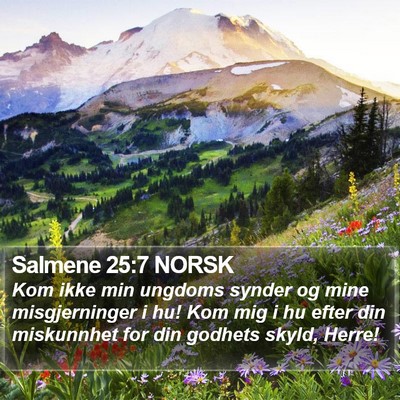 Salmene 25:7 NORSK Bible Verse Image