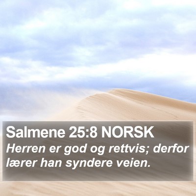 Salmene 25:8 NORSK Bible Verse Image