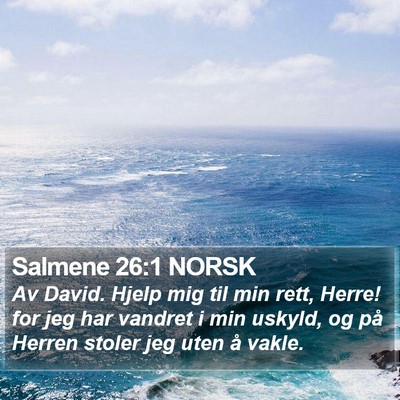 Salmene 26:1 NORSK Bible Verse Image