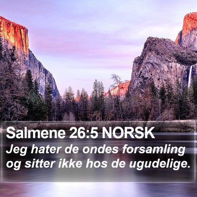 Salmene 26:5 NORSK Bible Verse Image