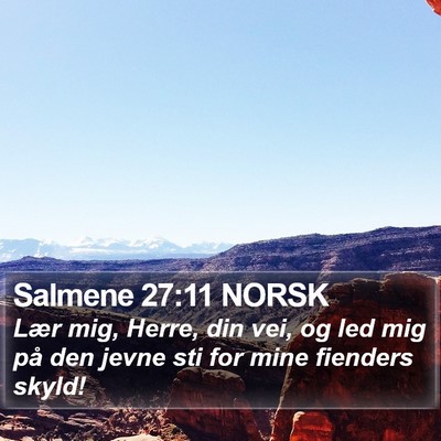 Salmene 27:11 NORSK Bible Verse Image