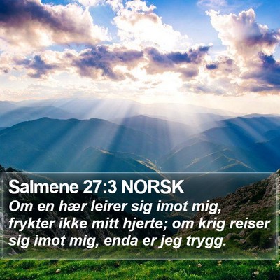 Salmene 27:3 NORSK Bible Verse Image