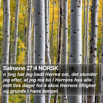 Salmene 27:4 NORSK Bible Verse Image