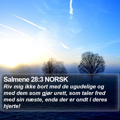 Salmene 28:3 NORSK Bible Verse Image