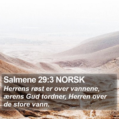 Salmene 29:3 NORSK Bible Verse Image