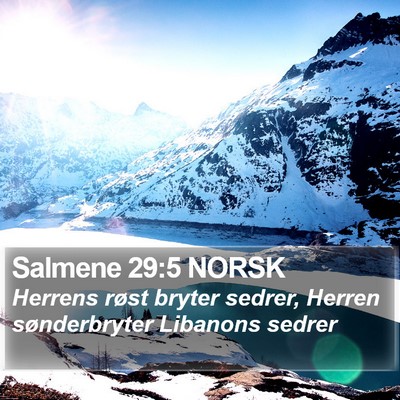 Salmene 29:5 NORSK Bible Verse Image