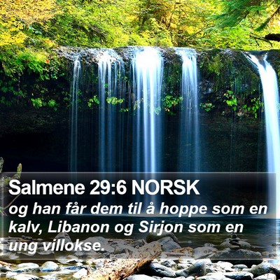 Salmene 29:6 NORSK Bible Verse Image