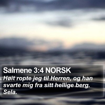 Salmene 3:4 NORSK Bible Verse Image
