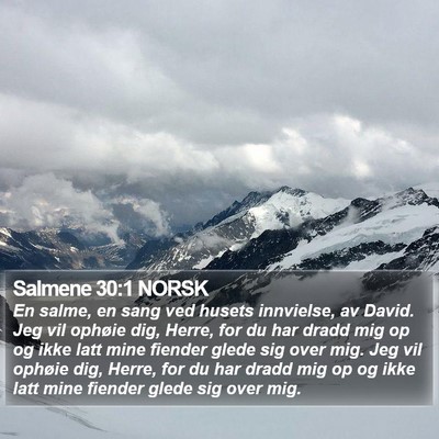 Salmene 30:1 NORSK Bible Verse Image