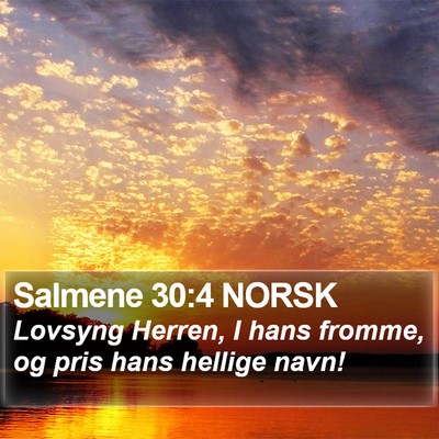 Salmene 30:4 NORSK Bible Verse Image