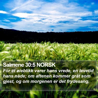 Salmene 30:5 NORSK Bible Verse Image