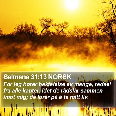 Salmene 31:13 NORSK Bible Verse Image