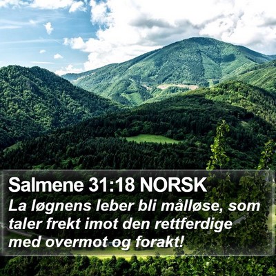 Salmene 31:18 NORSK Bible Verse Image