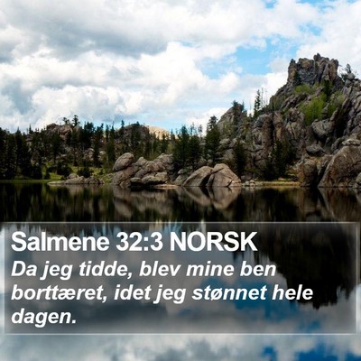 Salmene 32:3 NORSK Bible Verse Image
